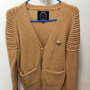 Brown button up sweater cardigan